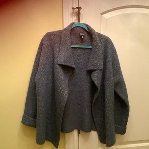Eileen Fisher Waist Length Jacket, 34% Alpaca, 33% Wool, 21% Silk , 12% Nylon